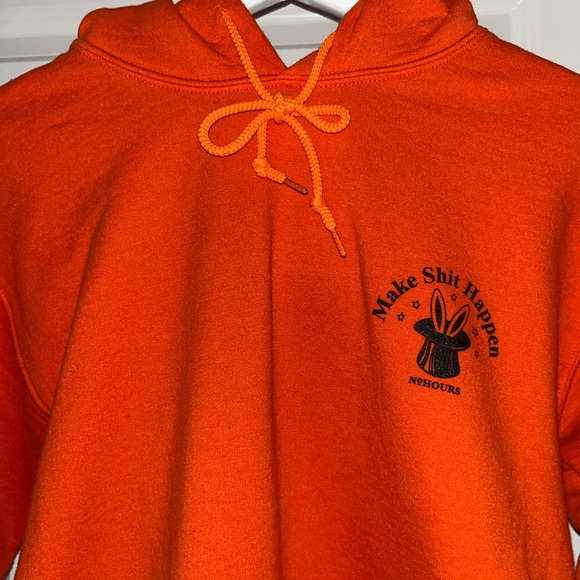 Size S orange hoodie with bunny graphics - Picture 7 of 9